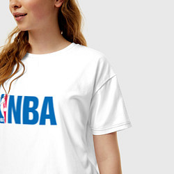 Футболка оверсайз женская NBA, цвет: белый — фото 2