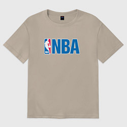 Футболка оверсайз женская NBA, цвет: миндальный