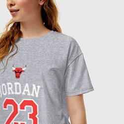 Футболка оверсайз женская Jordan 23, цвет: меланж — фото 2