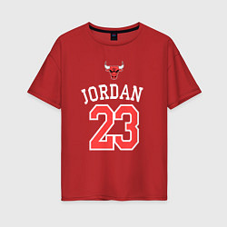 Футболка оверсайз женская Jordan 23, цвет: красный