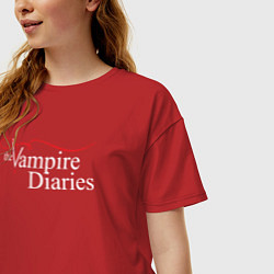 Футболка оверсайз женская The Vampire Diaries, цвет: красный — фото 2