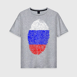 Футболка оверсайз женская Отпечаток России, цвет: меланж