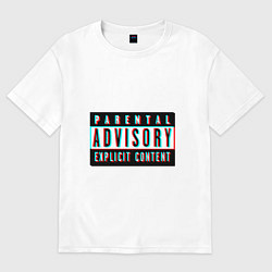 Женская футболка оверсайз Parental advisory