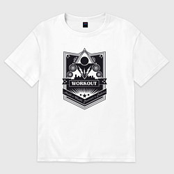 Футболка оверсайз женская WorkOut, цвет: белый