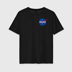 Футболка оверсайз женская NASA, цвет: черный