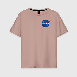 Футболка оверсайз женская NASA, цвет: пыльно-розовый