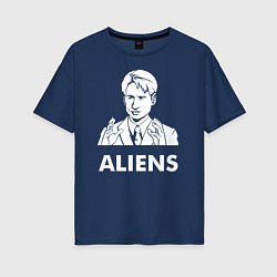 Женская футболка оверсайз Mulder Aliens