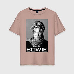 Футболка оверсайз женская Bowie Legend, цвет: пыльно-розовый