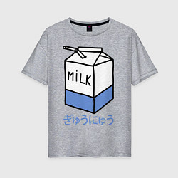 Женская футболка оверсайз White Milk