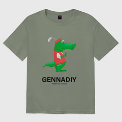 Женская футболка оверсайз Gennadiy Импортозамещение