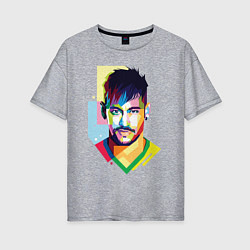 Женская футболка оверсайз Neymar: fun-art