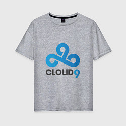 Футболка оверсайз женская Cloud9, цвет: меланж