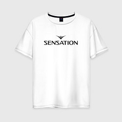 Футболка оверсайз женская Sensation, цвет: белый