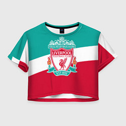 Футболка 3D укороченная женская Liverpool: You'll never walk alone, цвет: 3D-принт