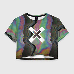Футболка 3D укороченная женская The XX: Neon Colour, цвет: 3D-принт