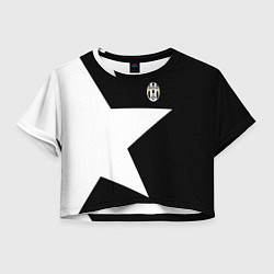 Футболка 3D укороченная женская FC Juventus: Star, цвет: 3D-принт