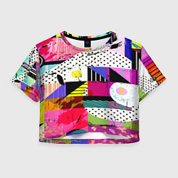 Футболка 3D укороченная женская Pop ART COLOR COLLECTION, цвет: 3D-принт
