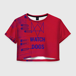 Футболка 3D укороченная женская Watch Dogs: Hacker Collection, цвет: 3D-принт