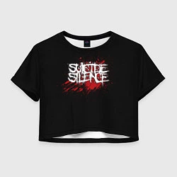 Футболка 3D укороченная женская Suicide Silence Blood, цвет: 3D-принт