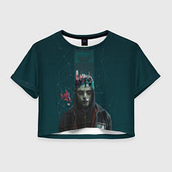 Футболка 3D укороченная женская Mr. Robot, цвет: 3D-принт