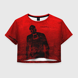 Футболка 3D укороченная женская STALKER 2, цвет: 3D-принт