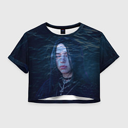 Футболка 3D укороченная женская Billie Eilish: Ocean Eyes, цвет: 3D-принт