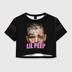 Футболка 3D укороченная женская Lil Peep, цвет: 3D-принт