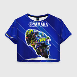 Футболка 3D укороченная женская Valentino Rossi, цвет: 3D-принт