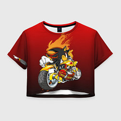 Футболка 3D укороченная женская Ёж Шедоу, цвет: 3D-принт