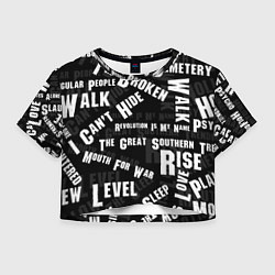 Футболка 3D укороченная женская PANTERA, цвет: 3D-принт