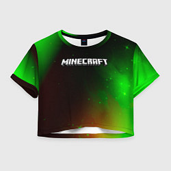 Футболка 3D укороченная женская MINECRAFT МАЙНКРАФТ, цвет: 3D-принт