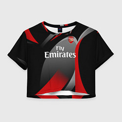 Футболка 3D укороченная женская ARSENAL UNIFORM, цвет: 3D-принт