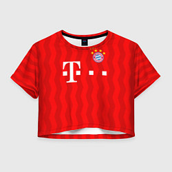 Футболка 3D укороченная женская FC Bayern Munchen, цвет: 3D-принт