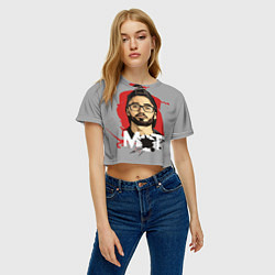 Футболка 3D укороченная женская Портрет Мота, цвет: 3D-принт — фото 2