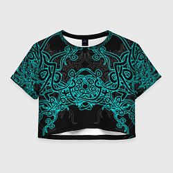 Футболка 3D укороченная женская Узоры магия, цвет: 3D-принт