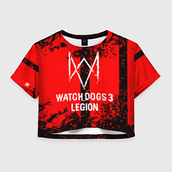 Футболка 3D укороченная женская Watch Dogs: Legion, цвет: 3D-принт