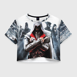 Футболка 3D укороченная женская Assassin’s Brotherhood S, цвет: 3D-принт
