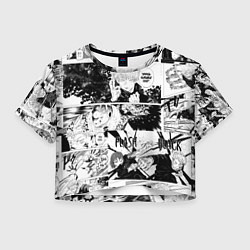 Футболка 3D укороченная женская Магическая битва манга, цвет: 3D-принт