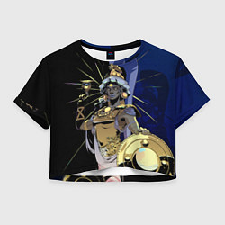 Футболка 3D укороченная женская Hades Афина, цвет: 3D-принт