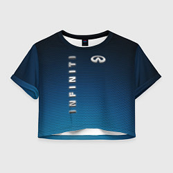 Футболка 3D укороченная женская INFINITI, цвет: 3D-принт