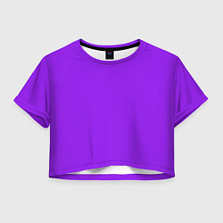 Футболка 3D укороченная женская Фиолетовый, цвет: 3D-принт