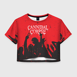 Футболка 3D укороченная женская Cannibal Corpse Труп Каннибала Z, цвет: 3D-принт