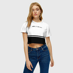 Футболка 3D укороченная женская Хачироку AE 86, цвет: 3D-принт — фото 2