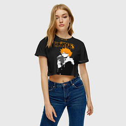 Футболка 3D укороченная женская Шоё Хината Haikyuu!!, цвет: 3D-принт — фото 2