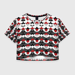 Женский топ Абстрактный красно-серый узор