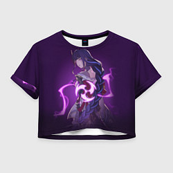 Футболка 3D укороченная женская БААЛ BAAL ГЕНШИН, цвет: 3D-принт