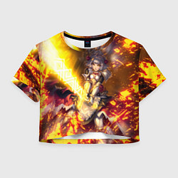 Футболка 3D укороченная женская Ноэлль Noelle Z, цвет: 3D-принт