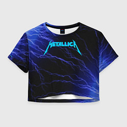 Женский топ METALLICA BLUE FLASH МЕТАЛЛИКА СИНИЕ МОЛНИИ