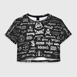 Женский топ ЛОГОТИПЫ МЕТАЛ ГРУПП METAL BANDS LOGO