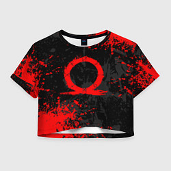 Женский топ GOD OF WAR LOGO RED, БРЫЗГИ КРАСОК